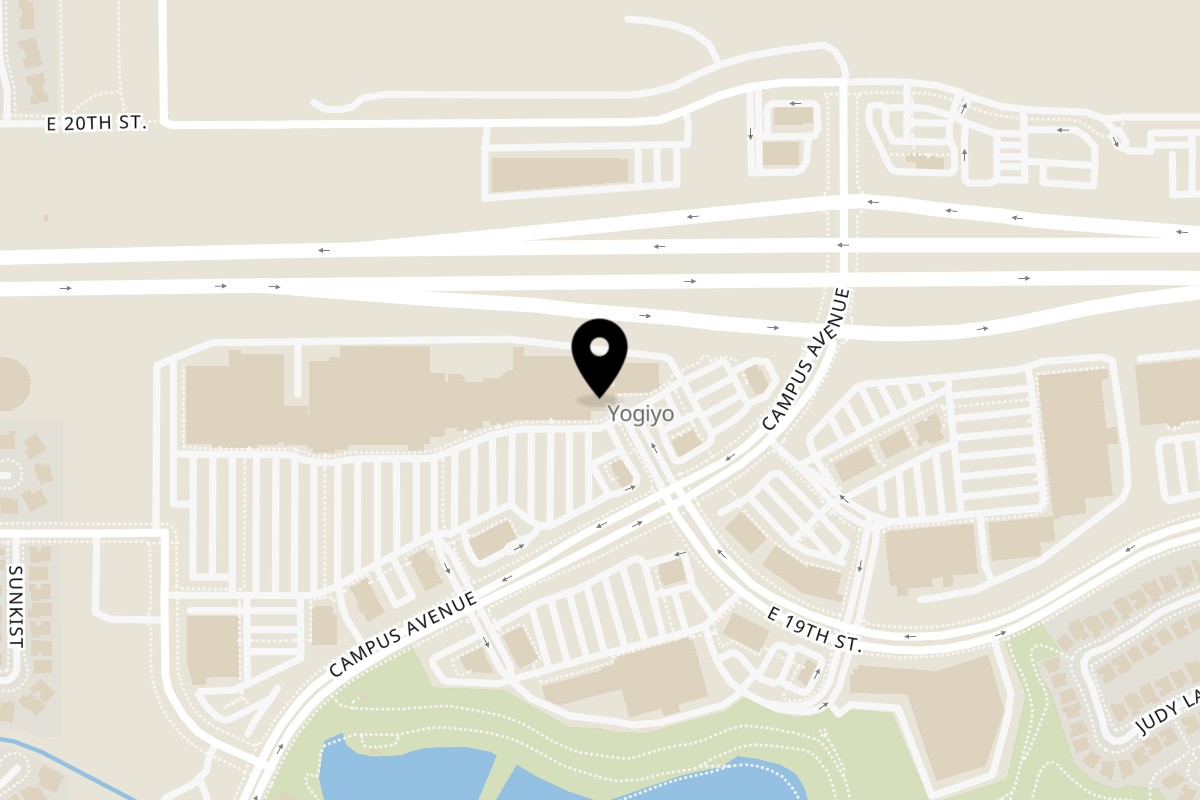 Map showing the location of LA 28 Peruvian Rotisserie on 1943 N Campus Ave C in Upland